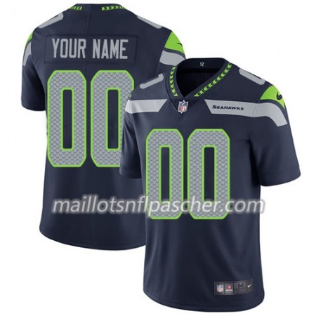 Maillot Seattle Seahawks Custom Navy Bleu - Homme